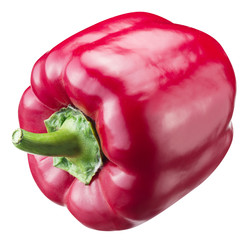 Red pepper on white background.