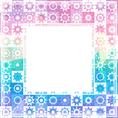 blue pink border