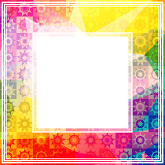 bright abstract rainbow border