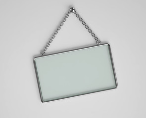 Glass board with metal frame