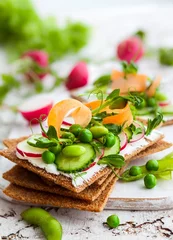 Fotobehang Healthy sandwiches © Svetlana Kolpakova