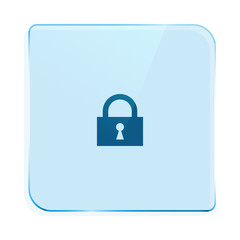 Flat paper cut style icon of a lock