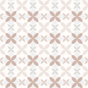 abstract retro geometric seamless pattern background, flower theme
