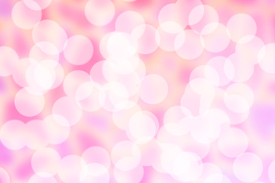 big size of beautiful bright colorful blur bokeh abstract background, this size of picture can use for desktop wallpaper or use for cover paper and presentation, illustration, pink tone, copy space