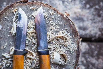hunting knives, handmade,