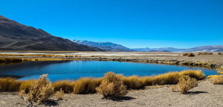 Blue Lagoon in Catamarca Province, Argentina