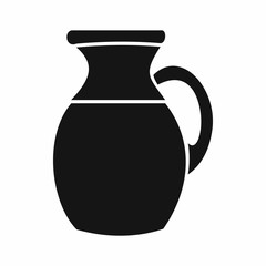 Jug of milk icon in simple style isolated vector illustration. Dishes symbol