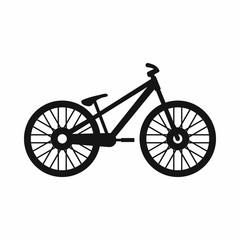 Bike icon in simple style isolated vector illustration. Transport symbol