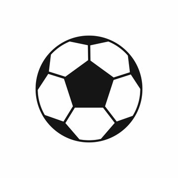 Soccer ball icon in simple style isolated vector illustration. Games symbol
