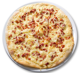 Flammkuchen Speck und Zwiebeln