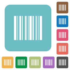 Flat barcode icons