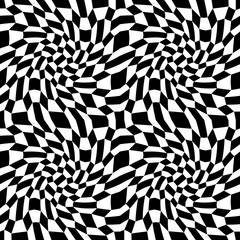 Vector modern abstract geometry psychadelic pattern. black and white seamless geometric crazy background . subtle pillow and bed sheet design. creative art deco. hipster fashion print