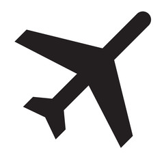 Plane icon isolated on a white background. Vector illustration.