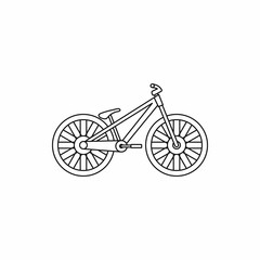 Fototapeta premium Bike icon in outline style isolated vector illustration. Transport symbol