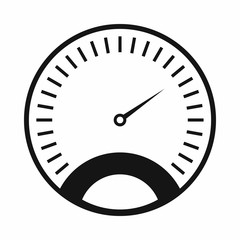 Speedometer icon in simple style isolated vector illustration. Auto spare parts symbol