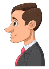 Profile of a businessman