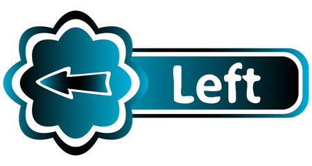 Double blue icon arrow left