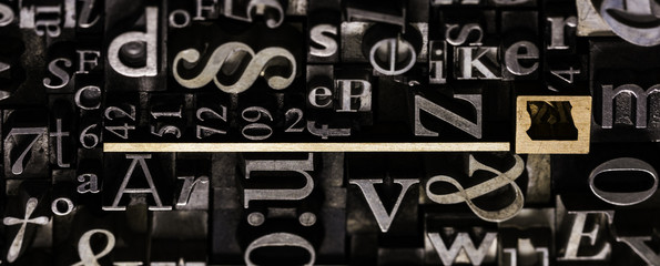 Historical letterpress types, also called as lead letters. These kind of letters were used in Gutenberg presses. These letters were the beginning of typography. And were used in typesetting
