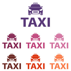 taxi cab icon Vector Illustration