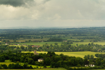 Fototapeta na wymiar View over a church in the Chilterns, Buckinghamshire