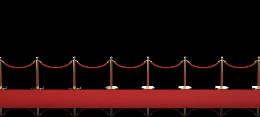 Cercles muraux Théâtre tapis rouge avec barrière de corde