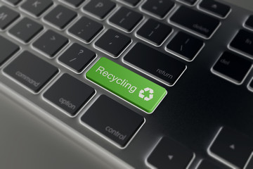 Recycle enter key in green