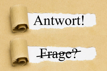 Antwort!, Frage?