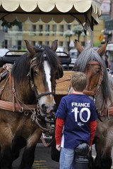 le petit supporter qui parle au chevaux © Guy Pracros