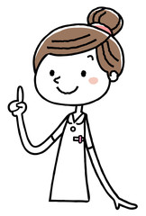 看護師の女性：　チェックポイント
