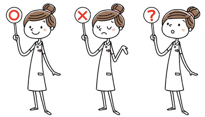 看護師の女性：　回答　正解　不正解

