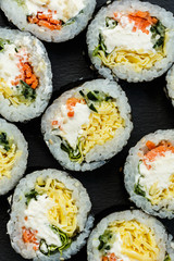 Kimbop or kimbap Korean food, rice roll