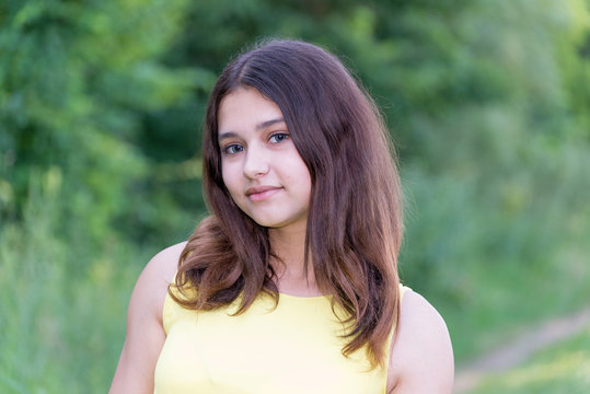 539px x 360px - beautiful girl 14 years old posing on summer nature Stock Photo | Adobe  Stock