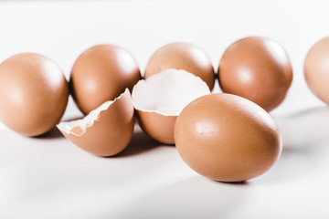 eggs isolated on white background