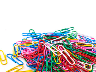 Pile paper clip of isolated