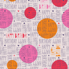 Fototapeta na wymiar happy birthday seamless pattern