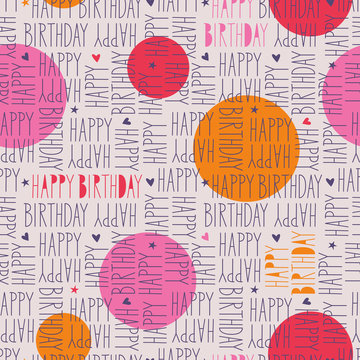 happy birthday seamless pattern