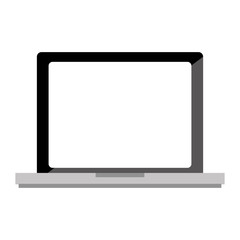 Pc laptop isolated icon, technology theme design vector illustration graphic.