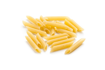 background with raw bright macaroni