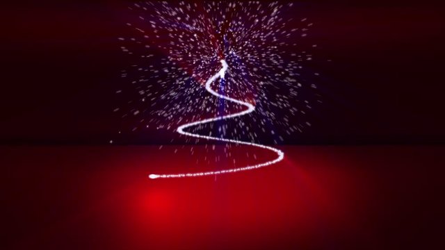 Albero natalizia di particelle luminose