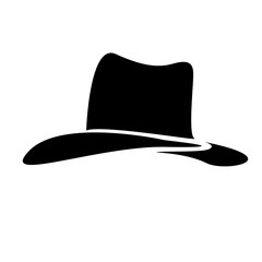cowboy hat silhouette . vector illustration