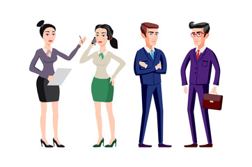 business people group human resources flat vector illustration
