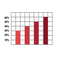 Growth statistics with graphics isolated icon, vector illustration design.