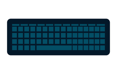 Computer keyboard isolated icon, vector illustration flat design.