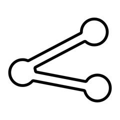 Share or networking symbol concept with black and white colors, vector illustration.
