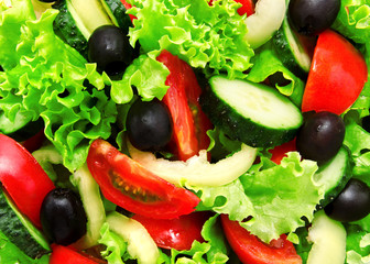 Background of fresh vegetable salad