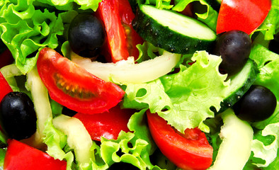 Background of fresh vegetable salad