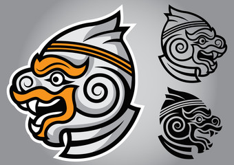 monkey logo vector emblem illustration design idea creative hanuman