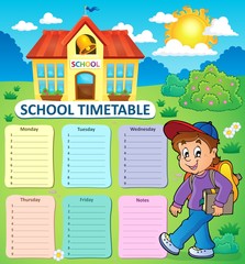 Weekly school timetable topic 2