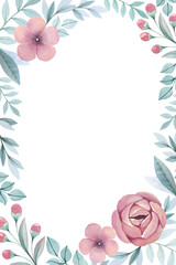 Watercolor flowers. Perfect for greeting cards or invitations