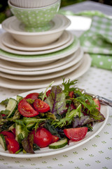 Tomato and nettles salad